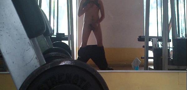  public jerking gym naked solo